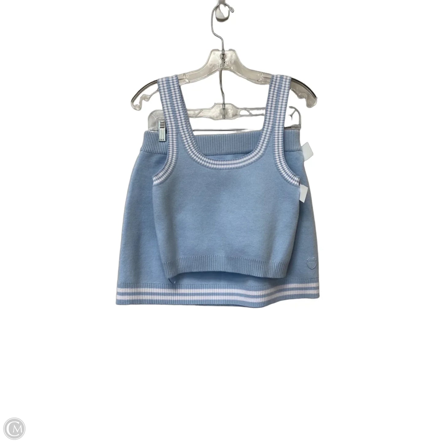 Top 2pc Short Sleeve By Clothes Mentor In Blue, Size: M