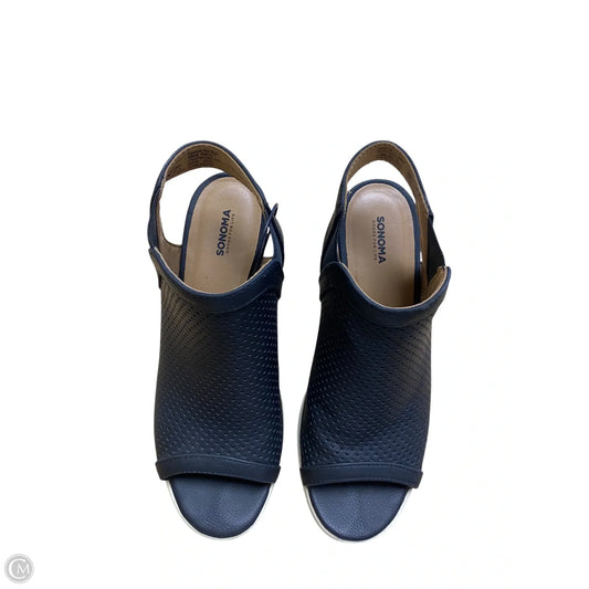 Shoes Heels Wedge By Sonoma In Black, Size: 6.5