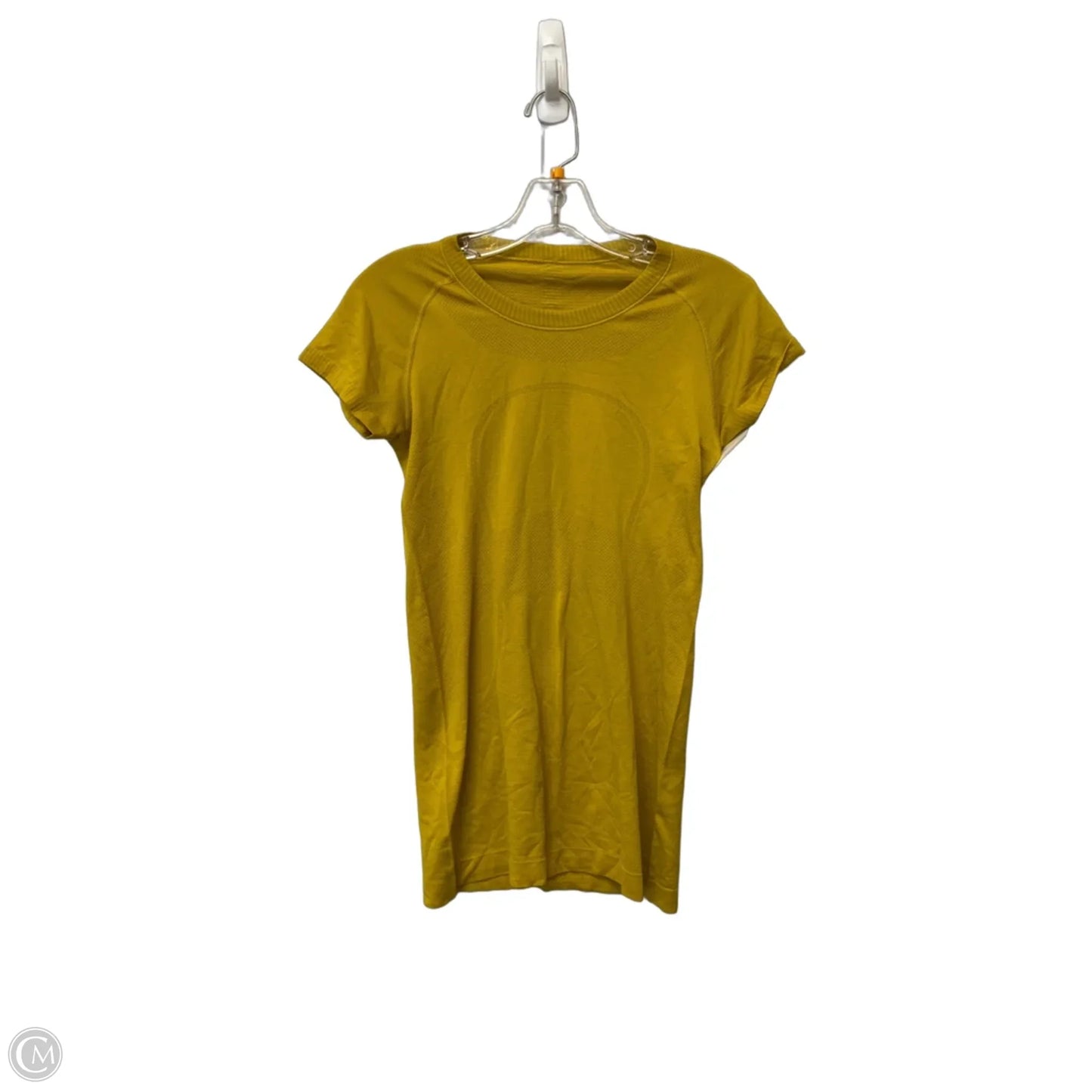 Athletic Top Short Sleeve By Lululemon In Yellow, Size: 6
