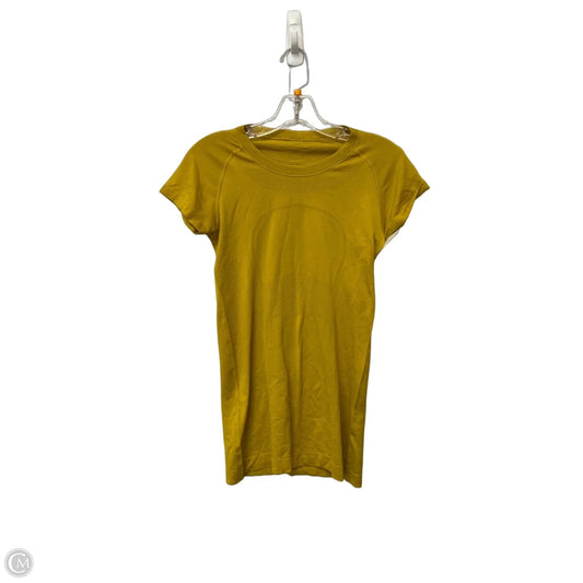 Athletic Top Short Sleeve By Lululemon In Yellow, Size: 6