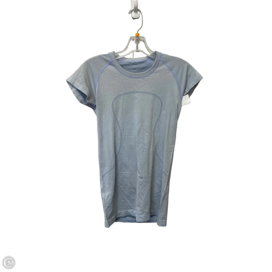Athletic Top Short Sleeve By Lululemon In Blue, Size: 6