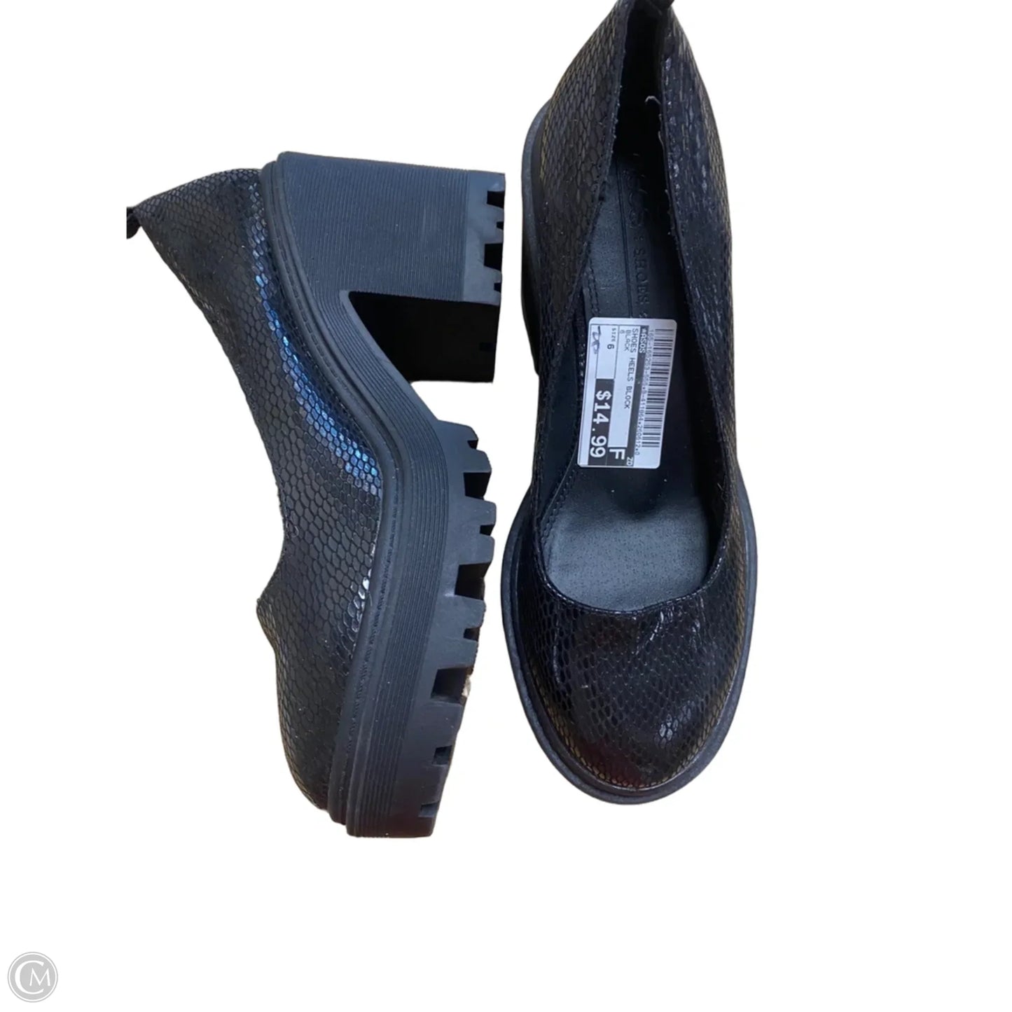 Shoes Heels Block By Asos In Black, Size: 6