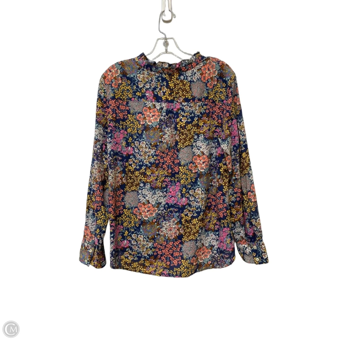 Top Long Sleeve By Talbots In Floral Print, Size: L