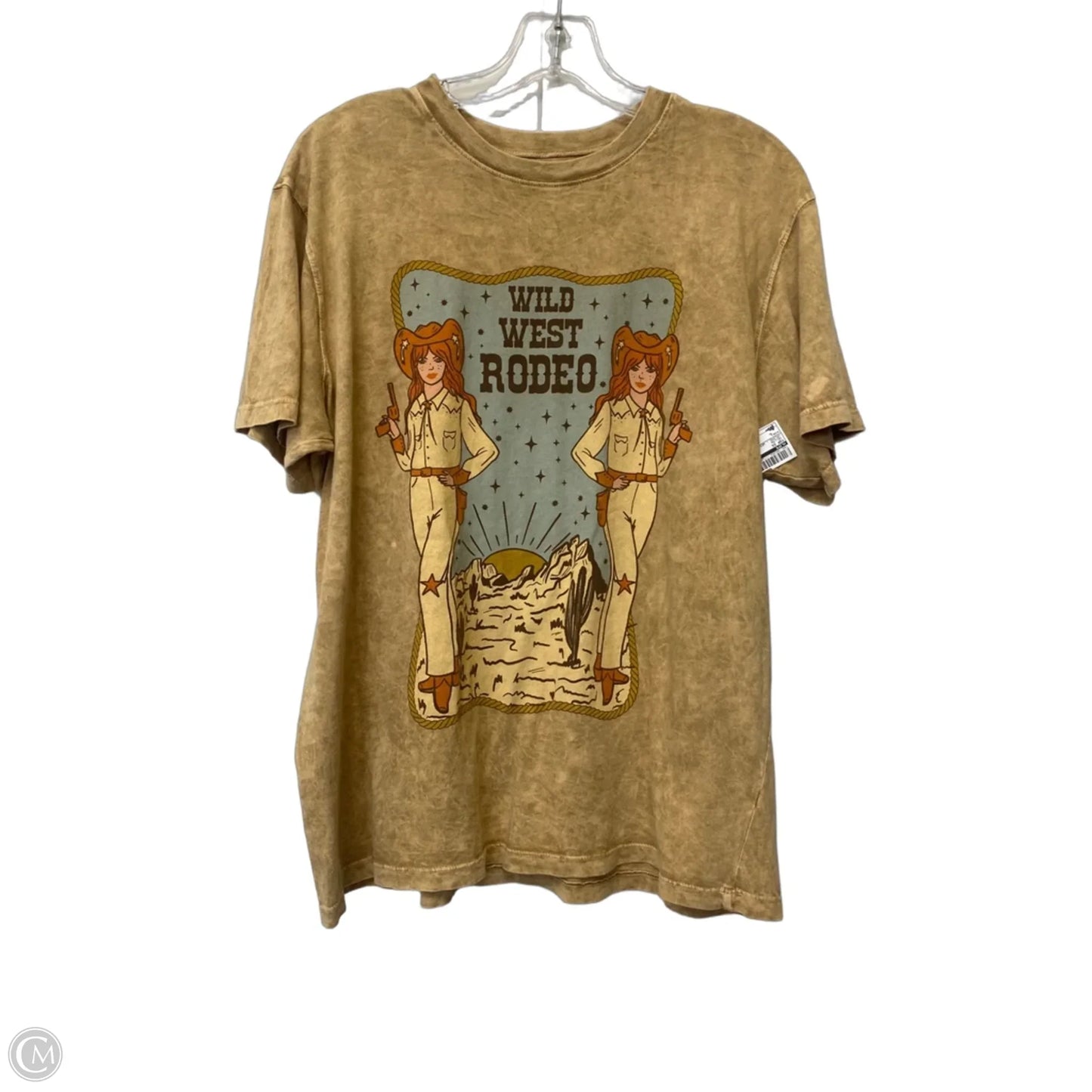 Top Short Sleeve By Life In Yellow, Size: L