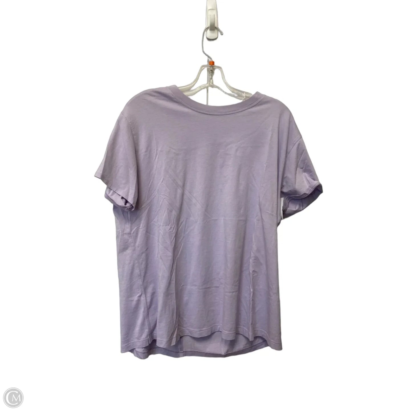 Athletic Top Short Sleeve By Lululemon In Purple, Size: L