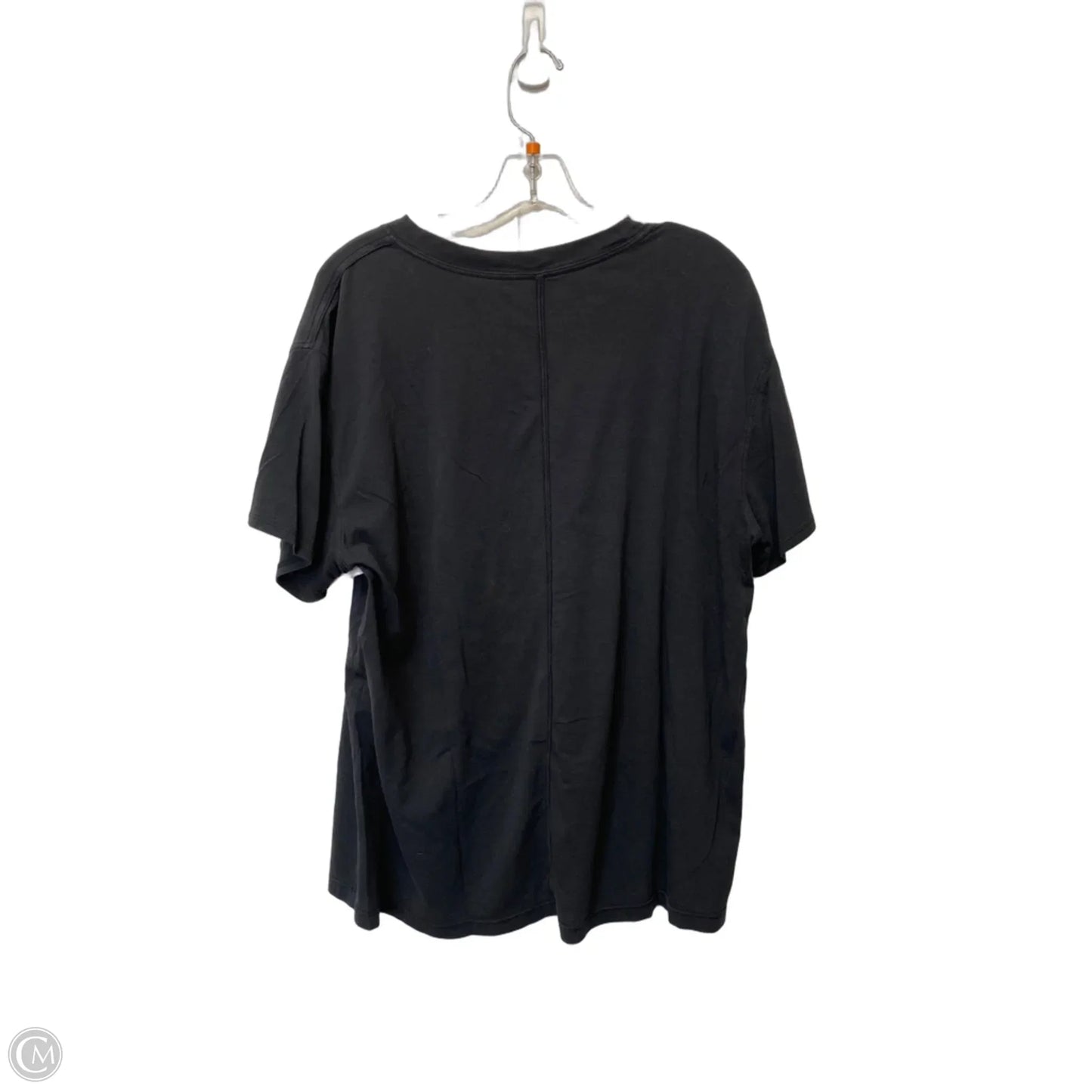 Athletic Top Short Sleeve By Lululemon In Black, Size: L