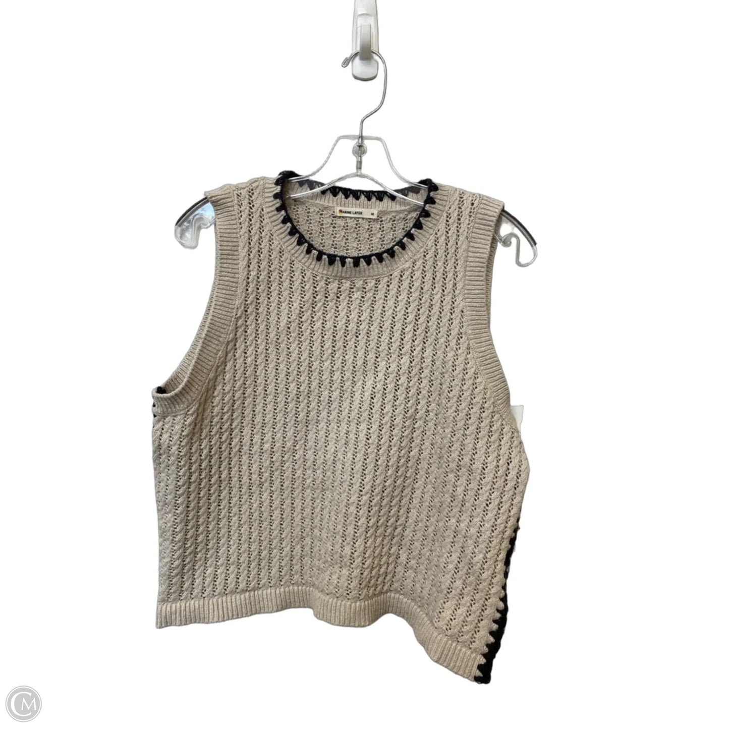 Vest Sweater By Marine Layer In Beige, Size: M
