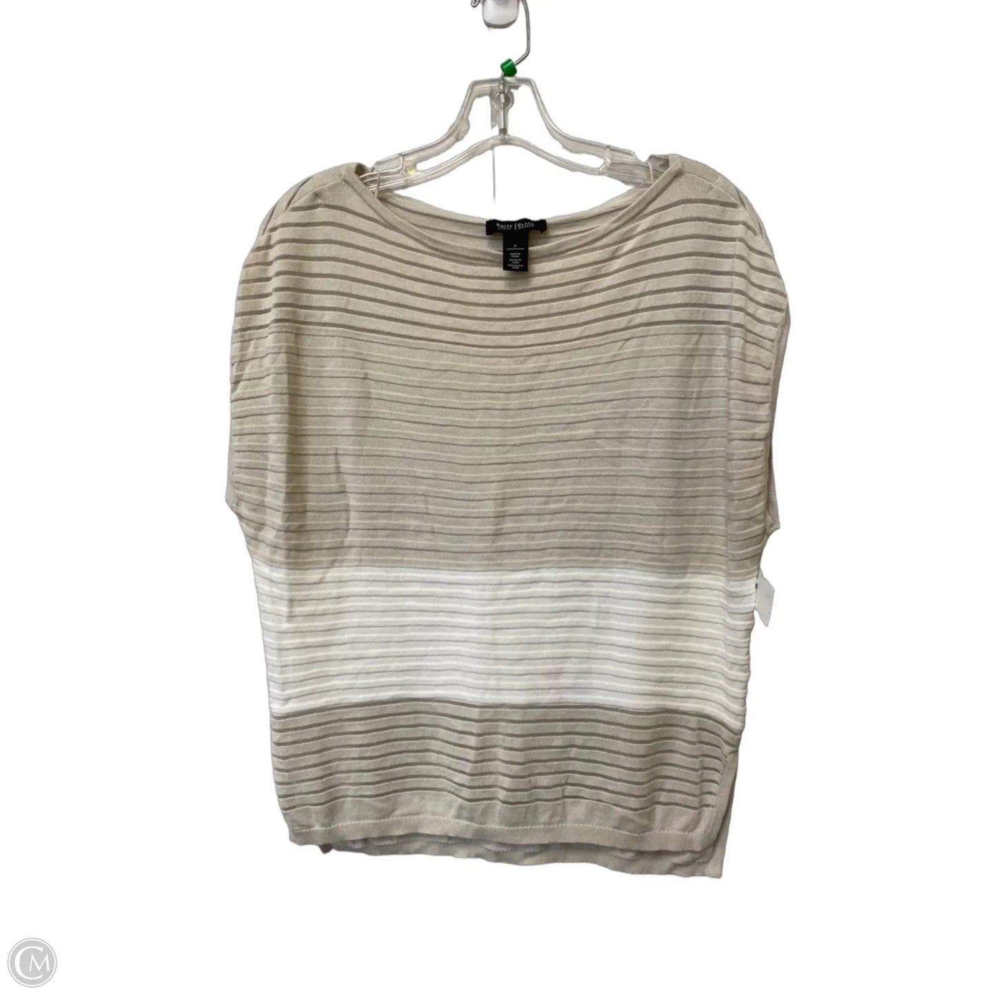 Top Short Sleeve By White House Black Market In Cream, Size: S