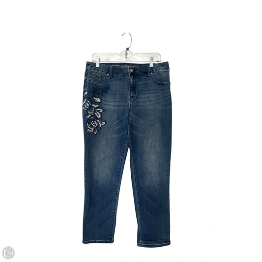 Jeans Straight By Chicos In Blue Denim, Size: 10