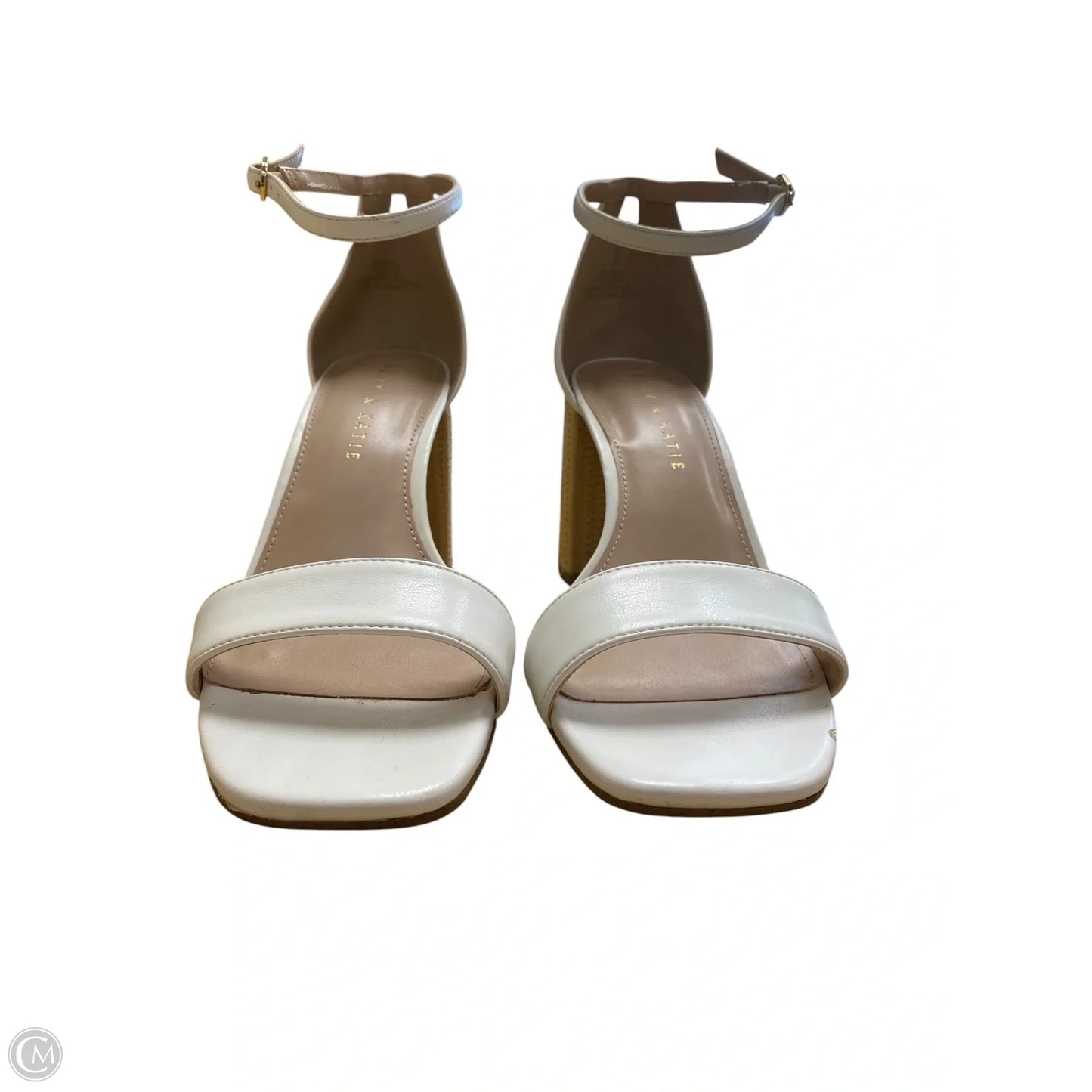 Shoes Heels Block By Kelly And Katie In White, Size: 7.5
