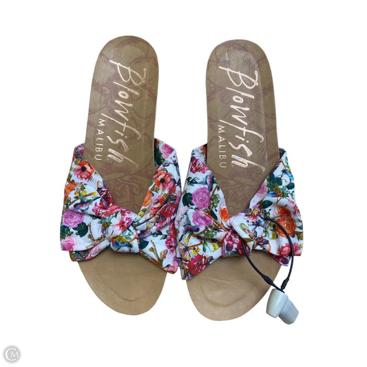 Sandals Flats By Blowfish In Floral Print, Size: 8
