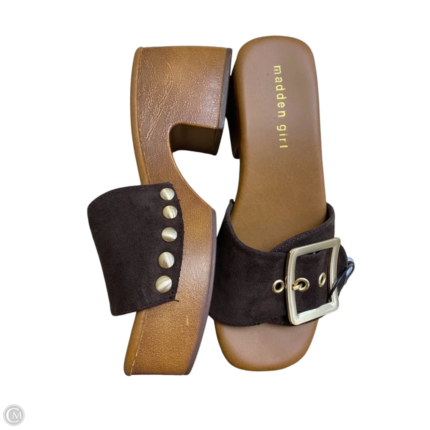 Sandals Heels Platform By Madden Girl In Brown, Size: 6