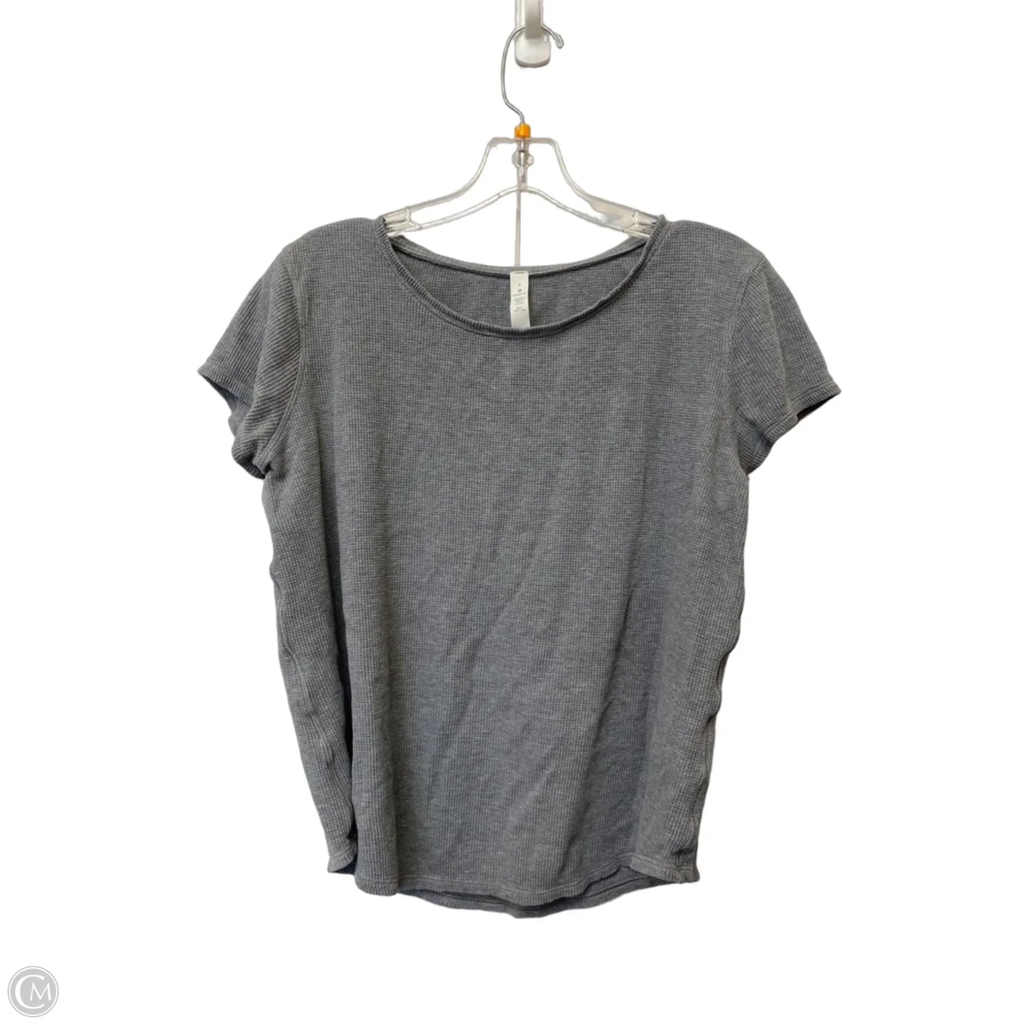 Top Short Sleeve By Lululemon In Grey, Size: 8