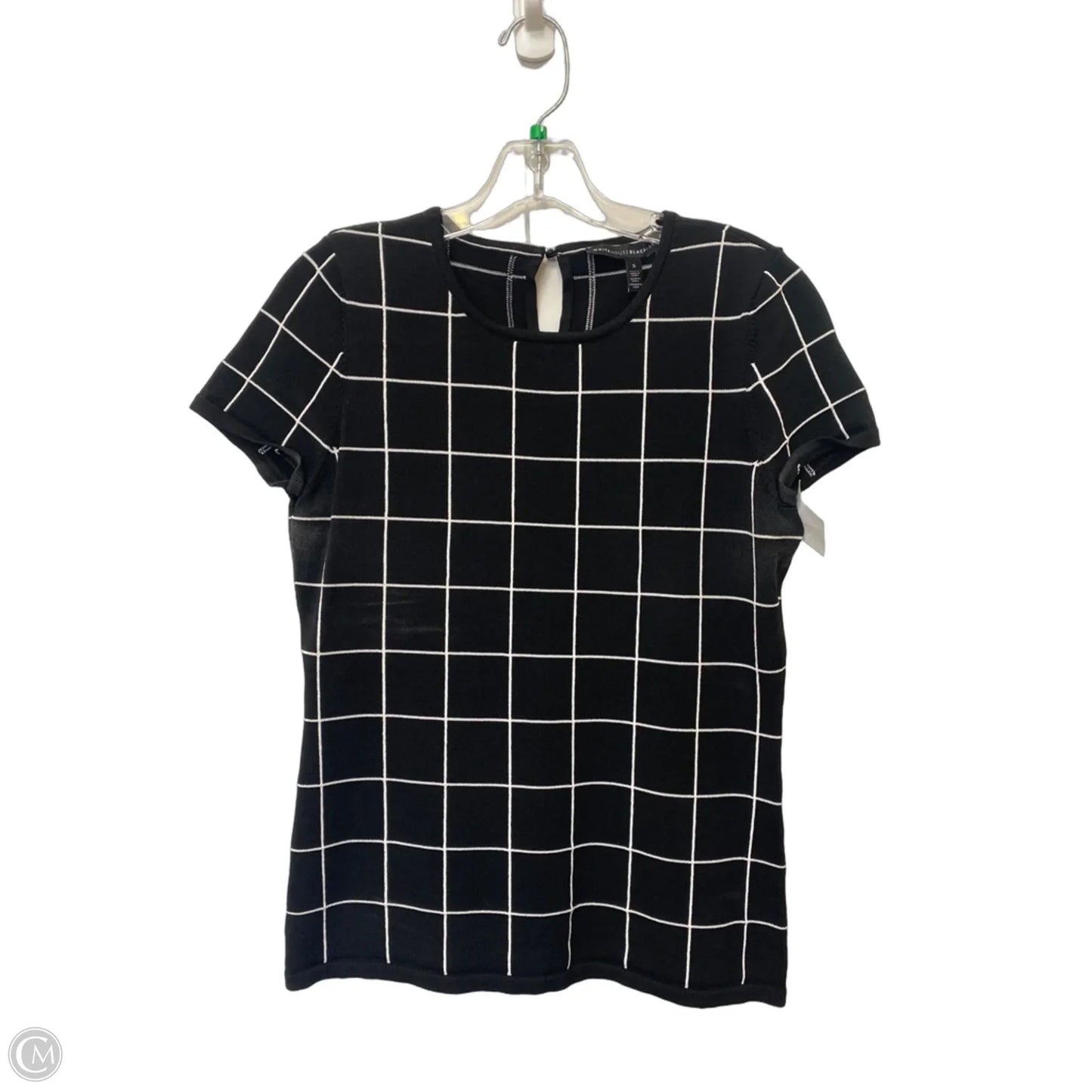 Top Short Sleeve By White House Black Market In Black, Size: S