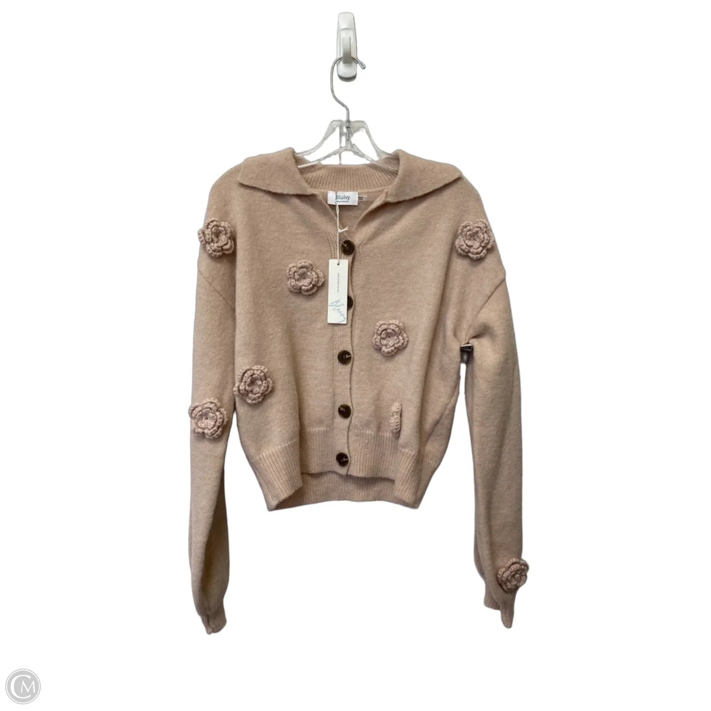Sweater Cardigan By Bluivy In Pink, Size: S