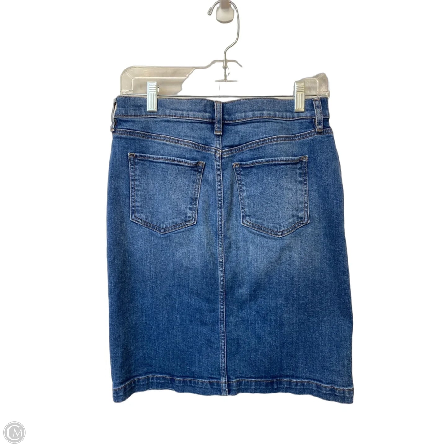 Skirt Midi By Loft In Blue Denim, Size: 0