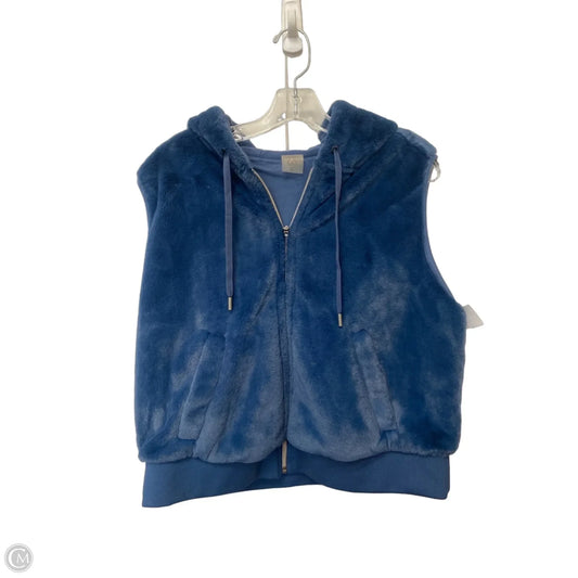 Vest Faux Fur & Sherpa By Calia In Blue, Size: L