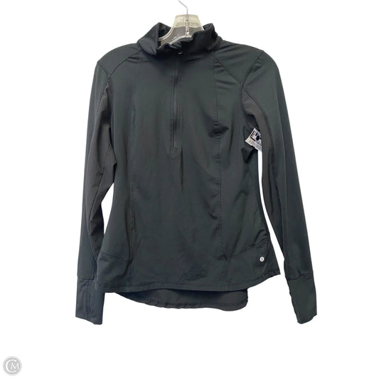 Athletic Top Long Sleeve Collar By Clothes Mentor In Black, Size: M