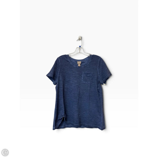 Top Short Sleeve By Chicos In Navy, Size: S