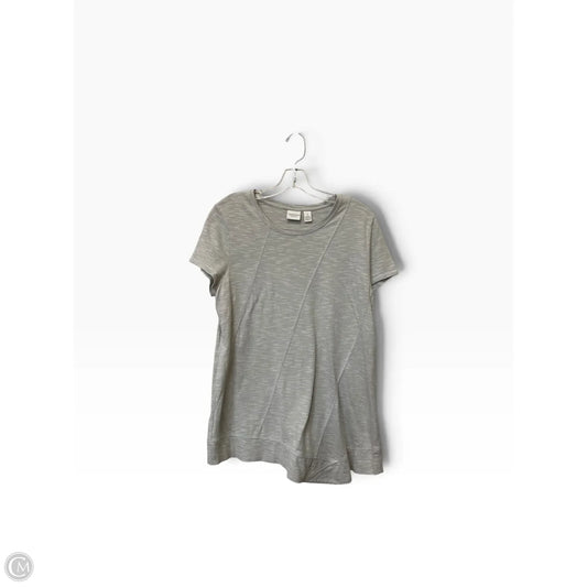 Top Short Sleeve By Chicos In Grey, Size: S