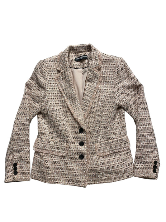 Blazer Designer By Karl Lagerfeld In Pink, Size:M