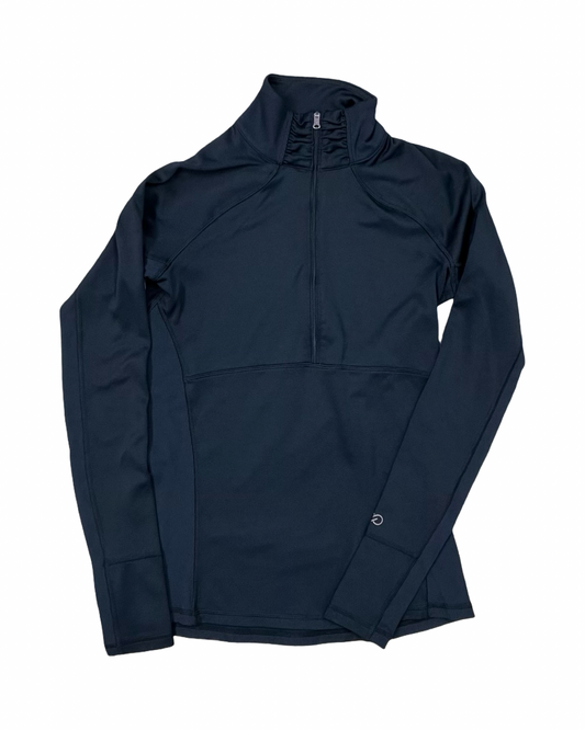 Athletic Top Ls Collar By Calia In Black, Size:M