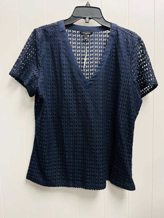 Navy Top Short Sleeve Banana Republic, Size L