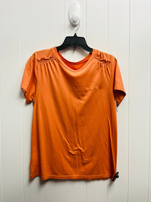 Orange Top Short Sleeve Loft, Size M