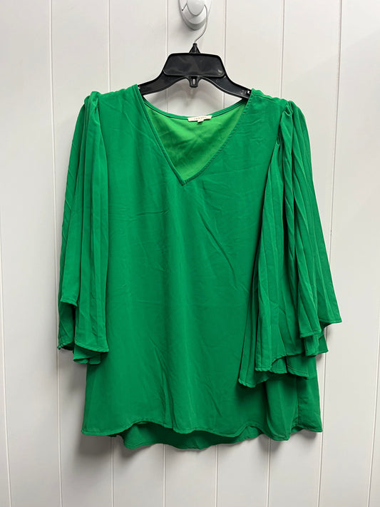 Blouse 3/4 Sleeve By Jodifl In Green, Size: M