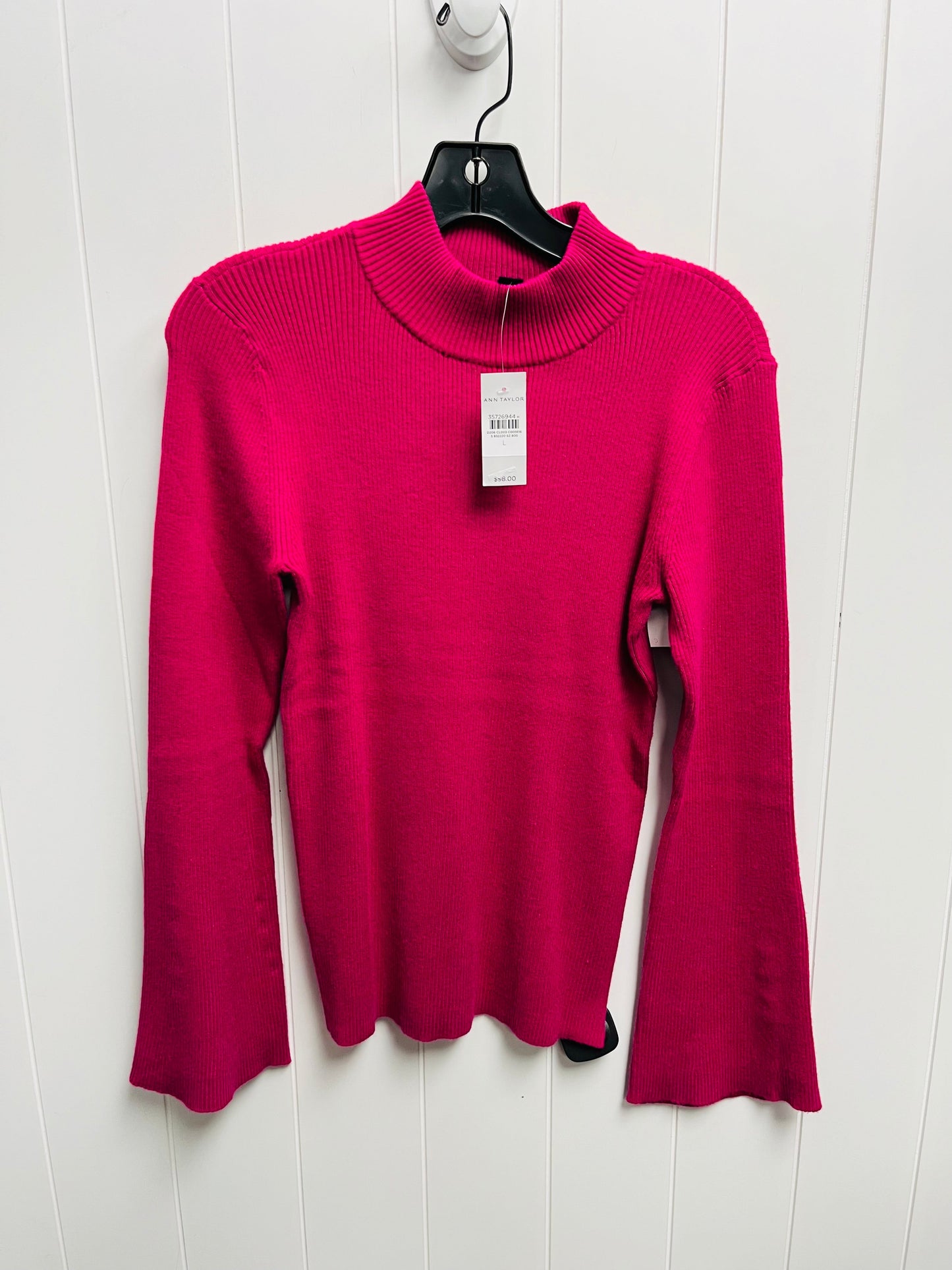 Sweater By Ann Taylor In Purple, Size: L