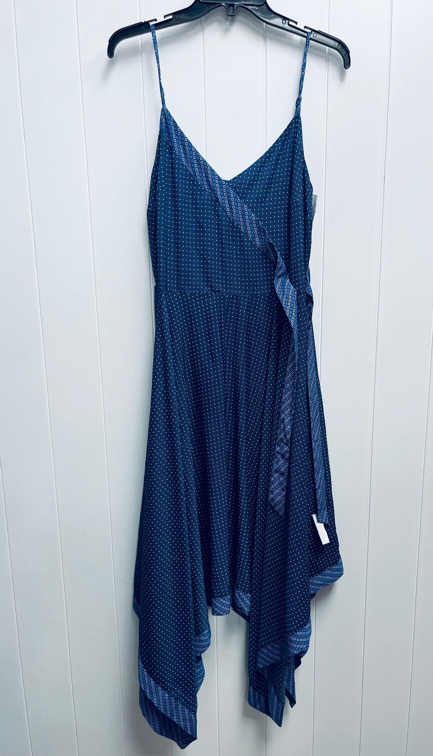 Dress Casual Midi By Banana Republic In Blue & White, Size: 12