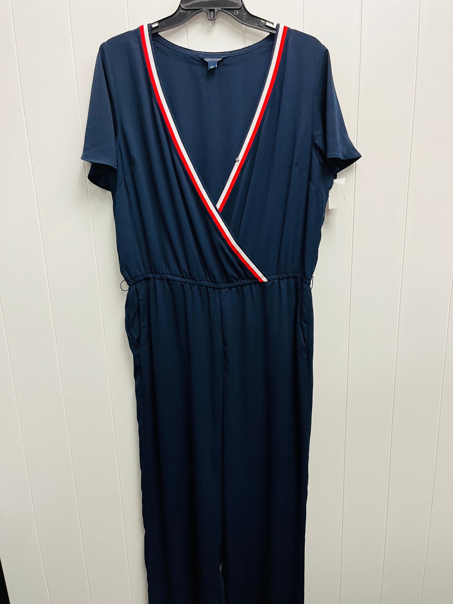 Jumpsuit By Tommy Hilfiger In Blue & Red, Size: L