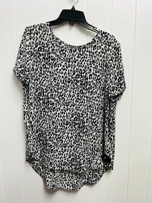 Black & White Top Short Sleeve Chelsea And Theodore, Size Xl