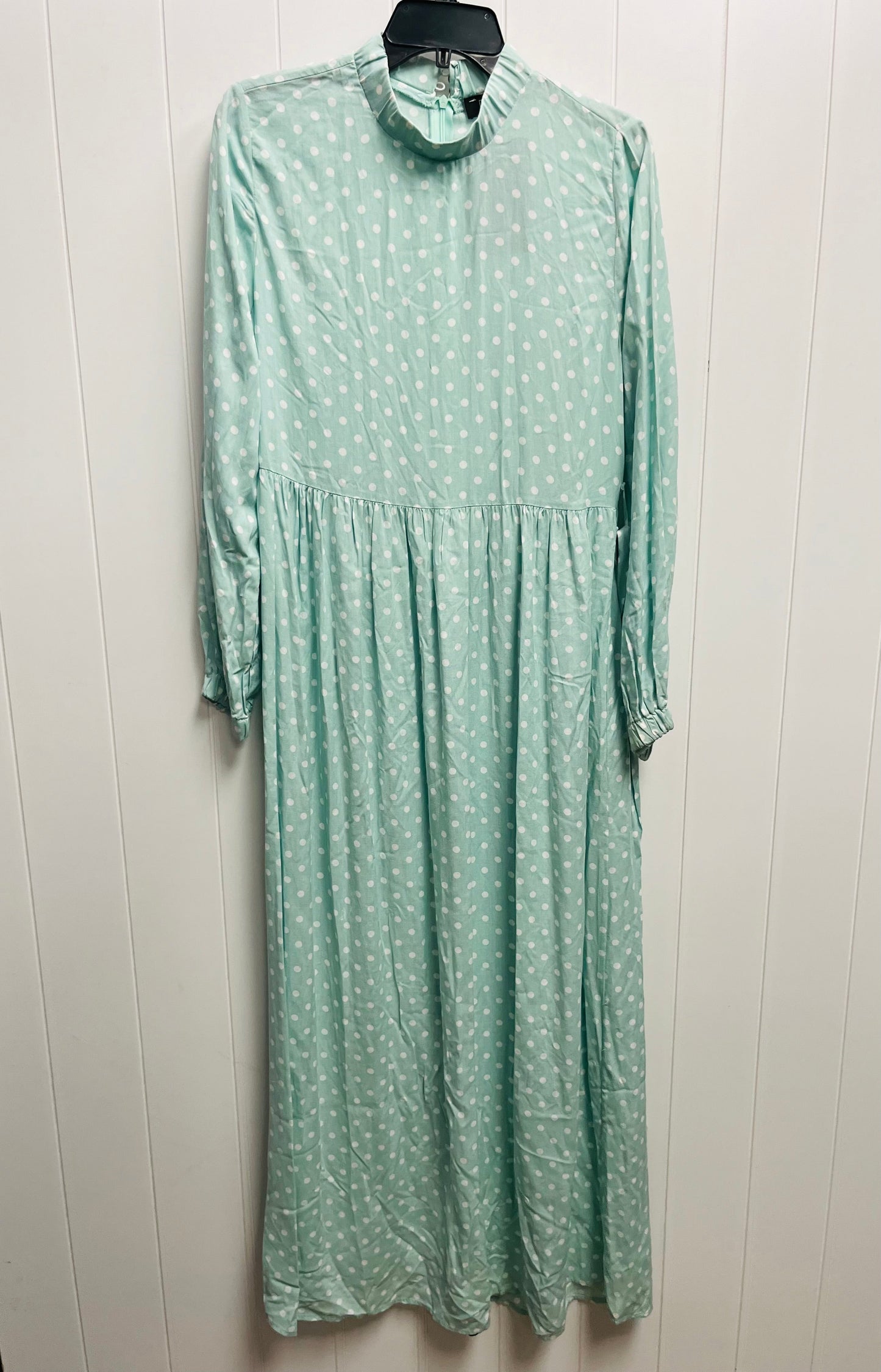 Green & White Dress Casual Maxi REFKA, Size 8