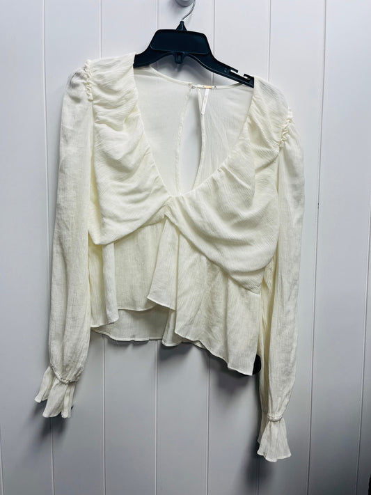 Cream Top Long Sleeve Free People, Size S