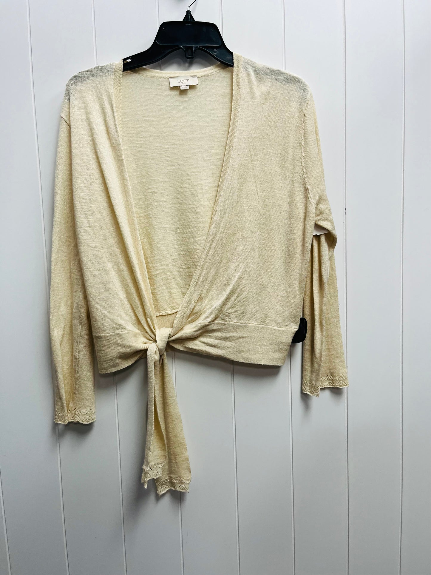 Tan Sweater Cardigan Loft, Size L