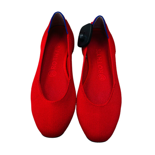 Red Shoes Flats Rothys, Size 7.5