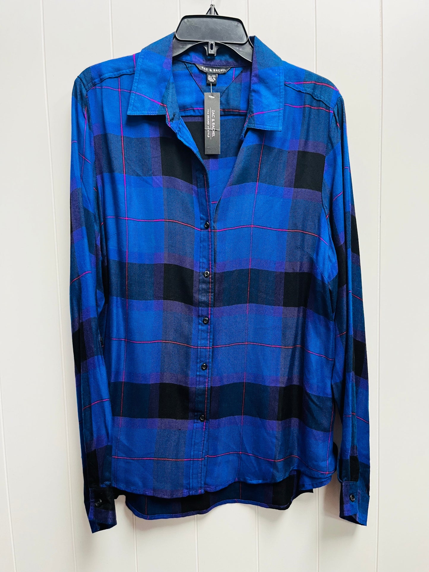 Blue Top Long Sleeve Zac And Rachel, Size Xl