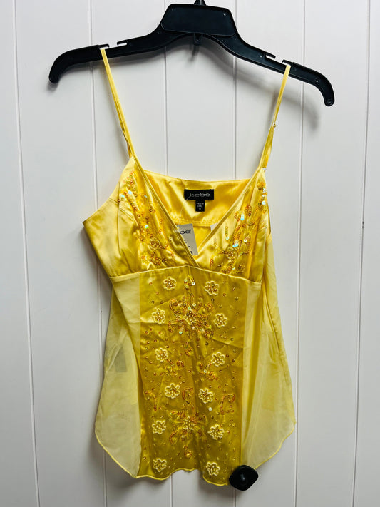 Yellow Blouse Sleeveless Bebe, Size M