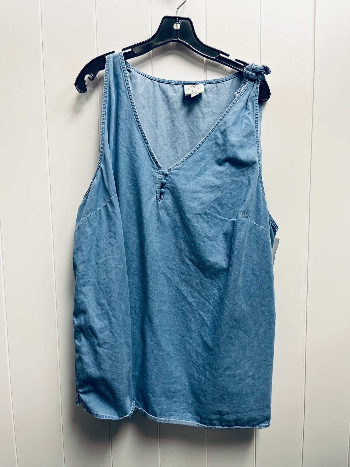 Blue Denim Top Sleeveless St Johns Bay, Size 2x