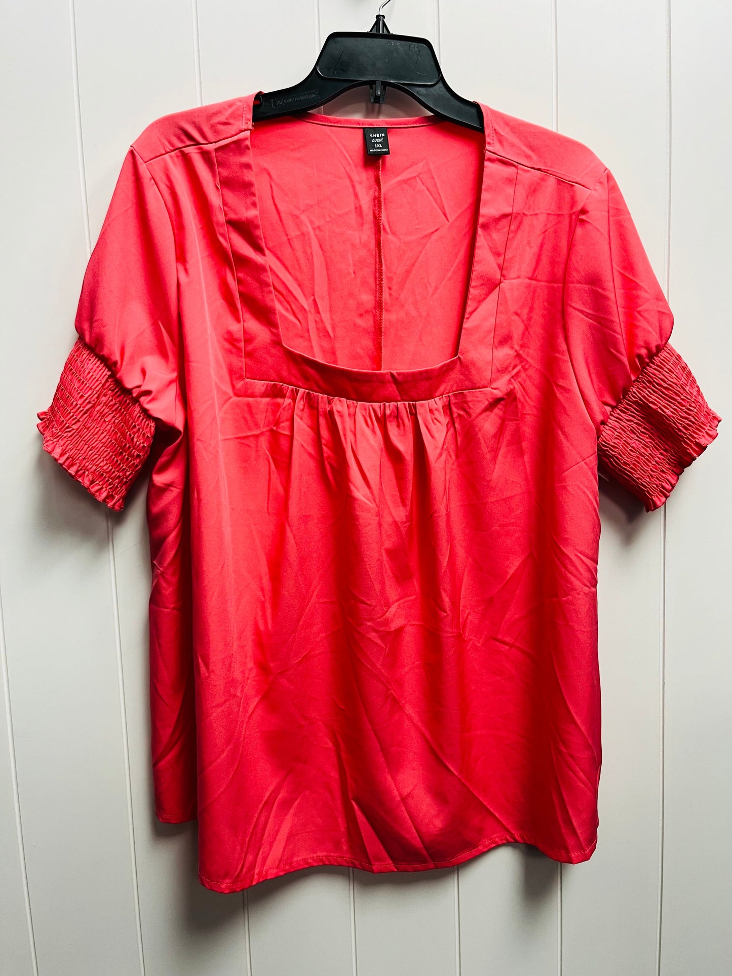 Coral Top Short Sleeve Shein, Size 1x