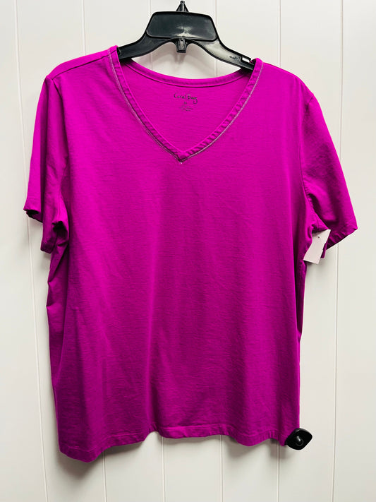 Purple Top Short Sleeve Coral Bay, Size Xl