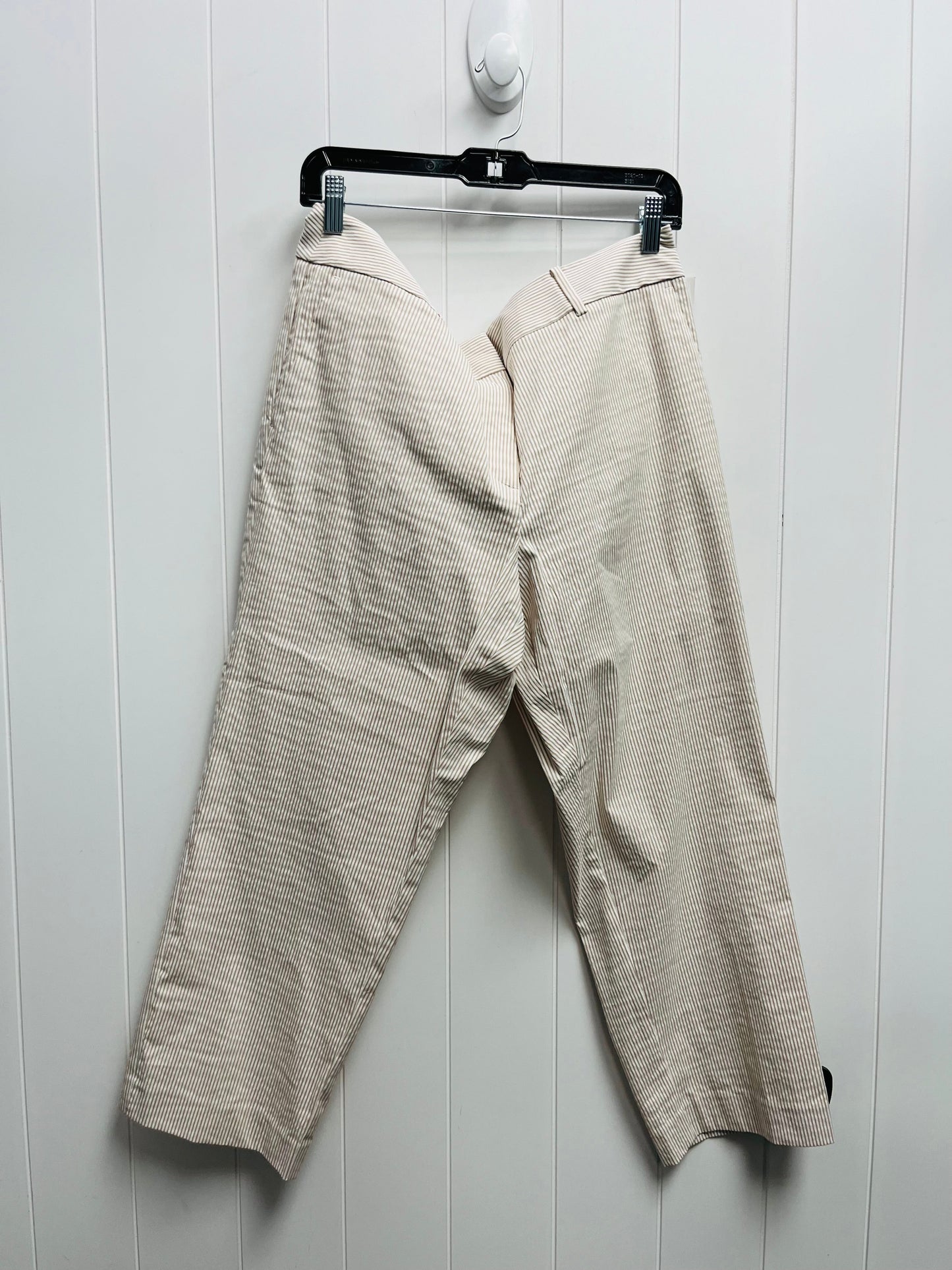 Pants Cropped By Ann Taylor In Tan & White, Size: 14