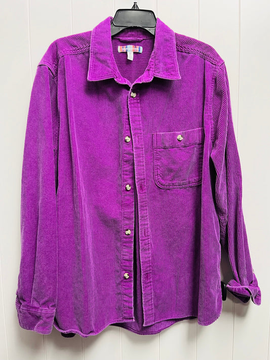 Jacket Shirt By Urban Outfitters In Purple, Size: M