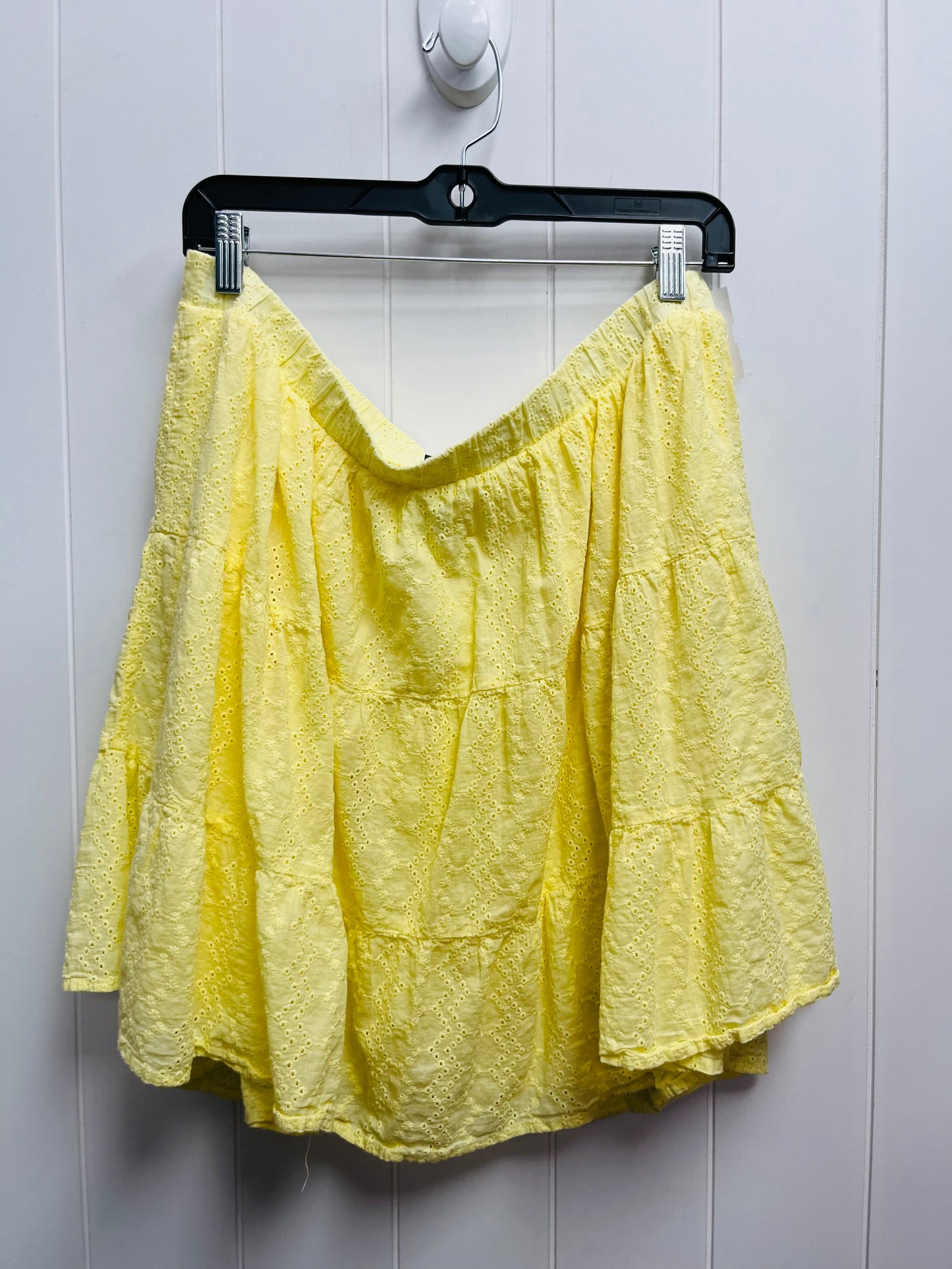 Skirt Mini & Short By Wild Fable In Yellow, Size: Xxl