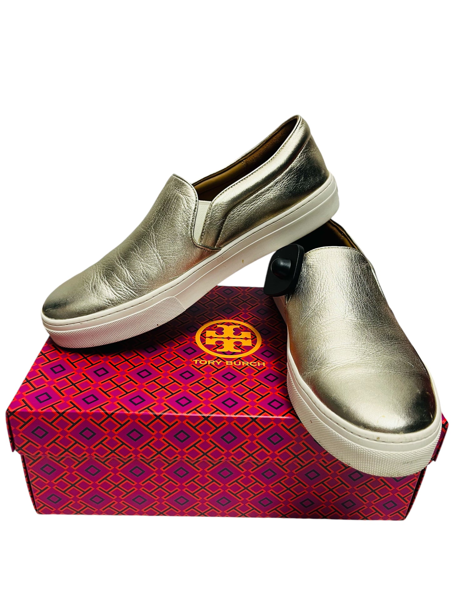 Shoes Sneakers By Tory Burch In Gold, Size: 10