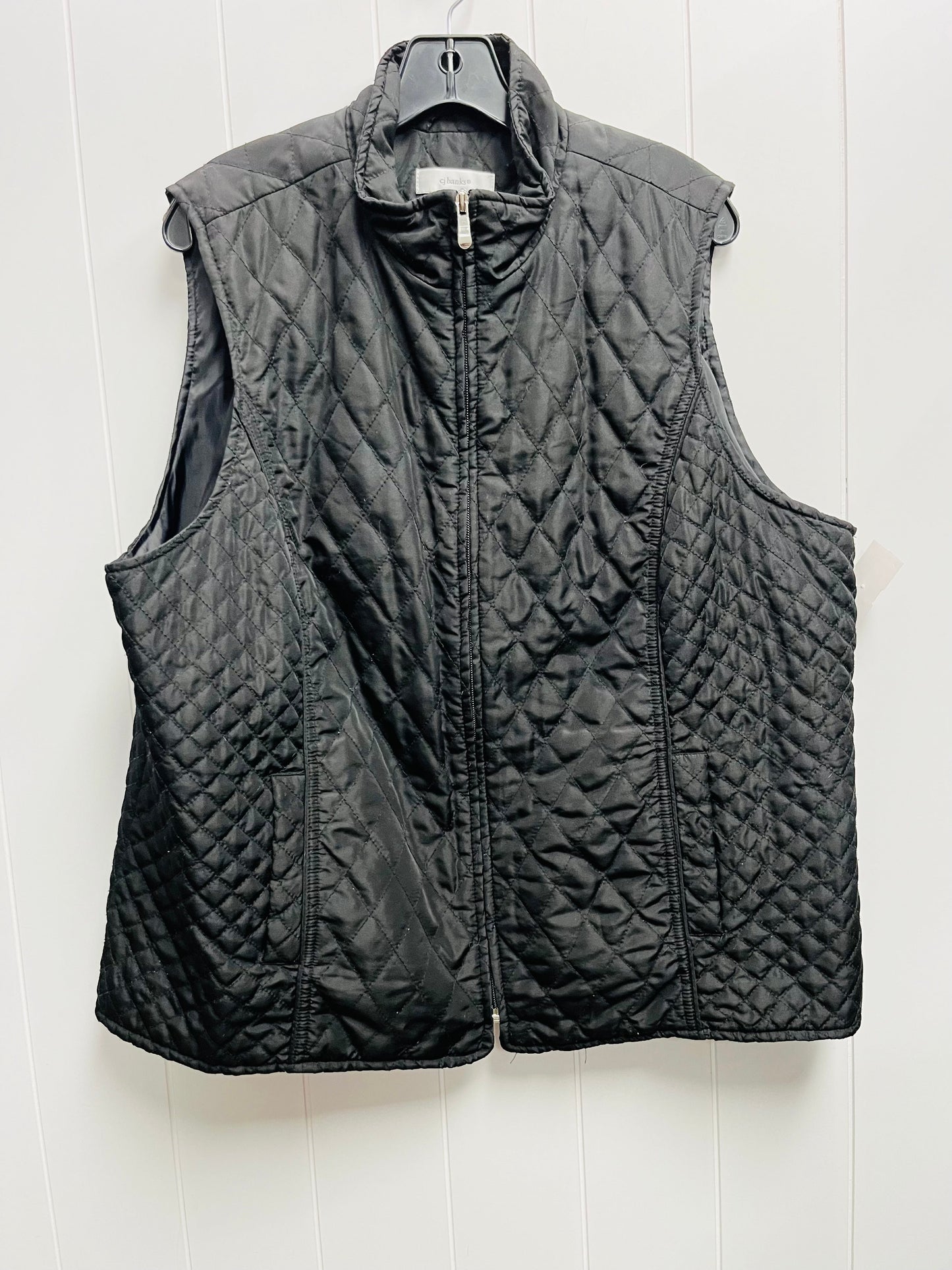 Vest Puffer & Quilted By Cj Banks In Black, Size: 1x