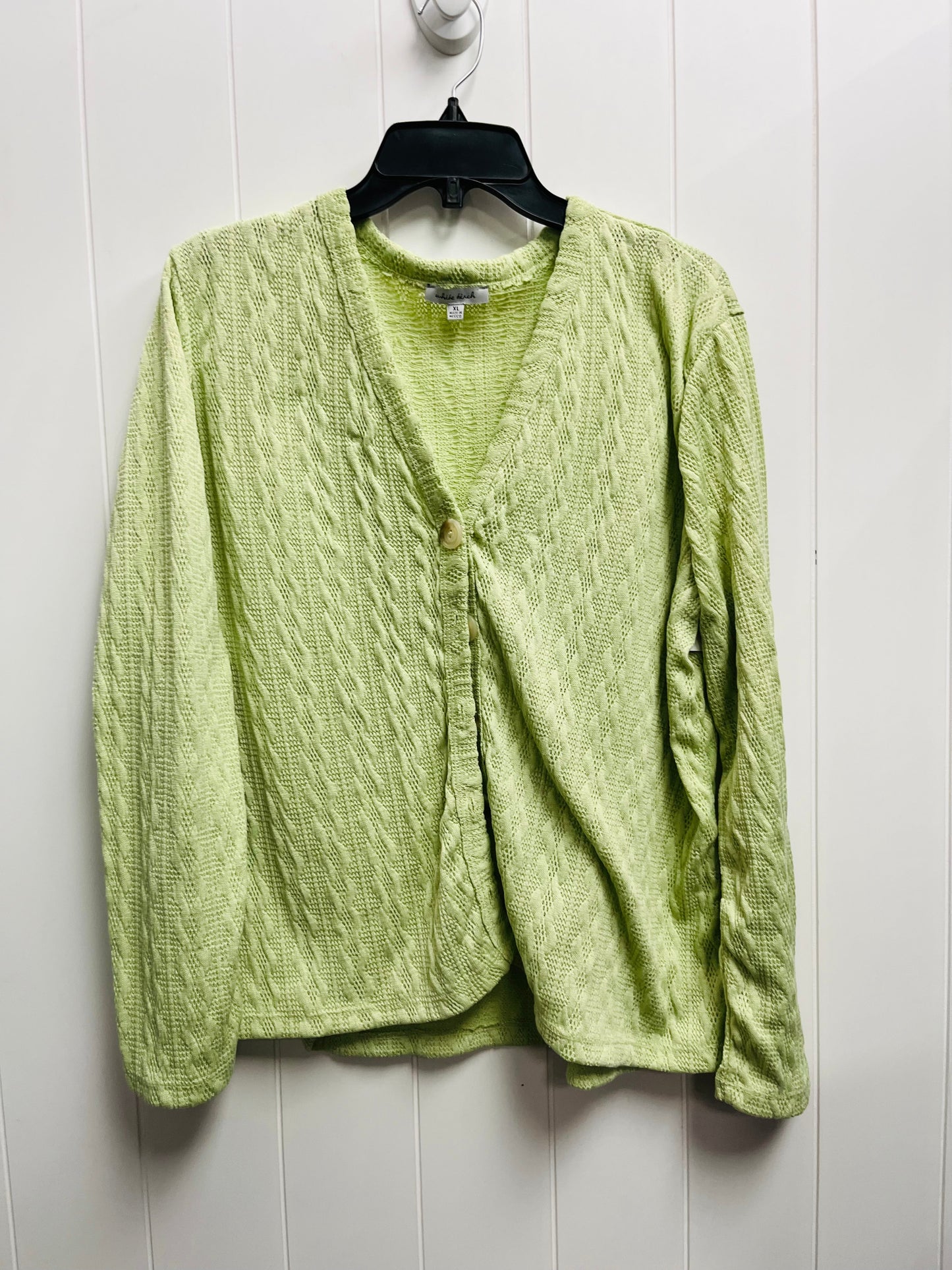 Sweater Cardigan By White Birch In Green, Size: Xl