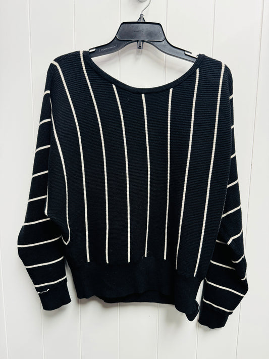 Sweater By Express In Black & White, Size: L