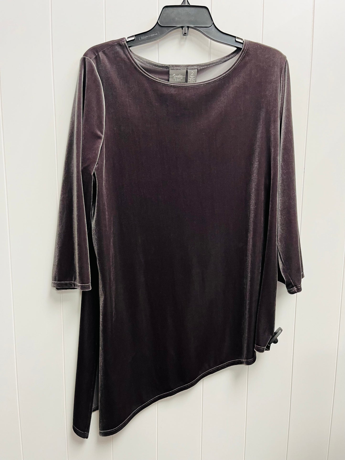 Top Long Sleeve By Chicos In Grey, Size: L